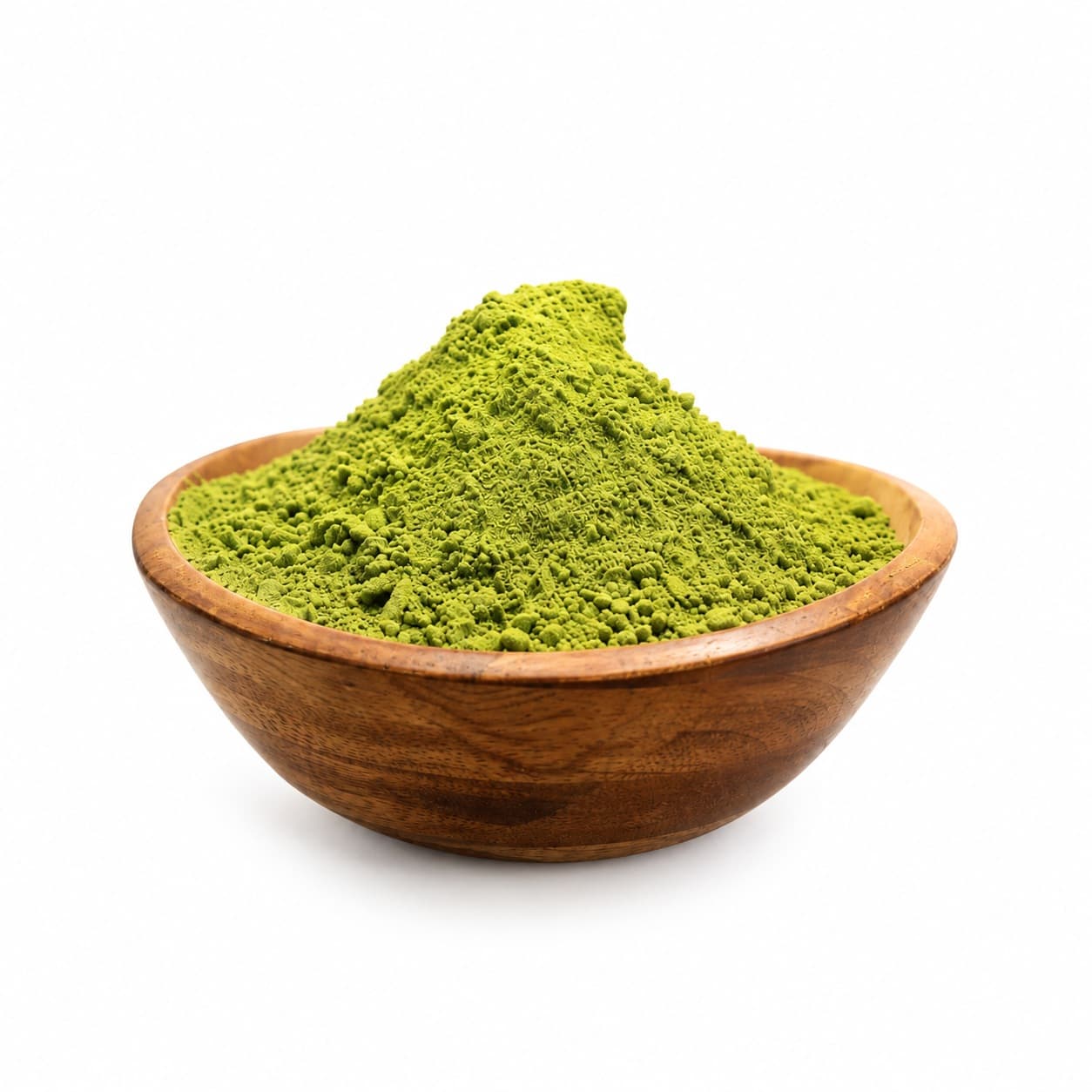 Wooden bowl of Private Reserve Green Maeng Da kratom powder